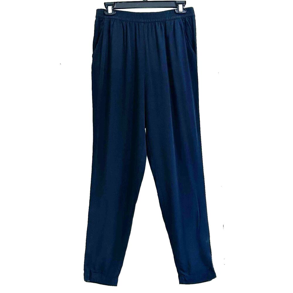 BCBGMAXAZRIA  Womens Ankle Pants Size Small Black Rayon Travel Lightweight Pants